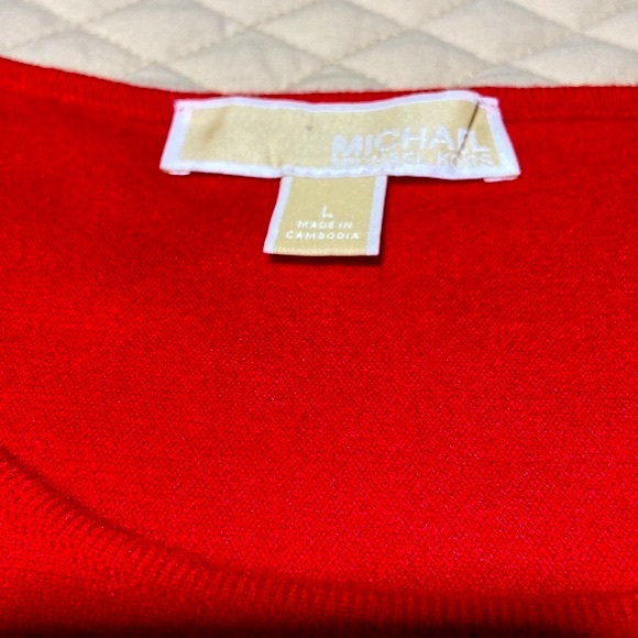 MICHAEL Michael KORS True Red Tunic Sweater. Large. - Picture 3 of 8